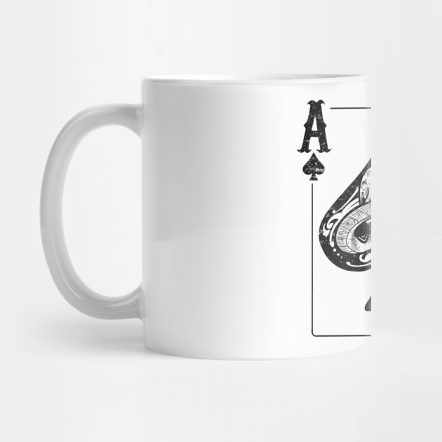 Skull and Snake Ace of Spades Poker fan gift by Juandamurai